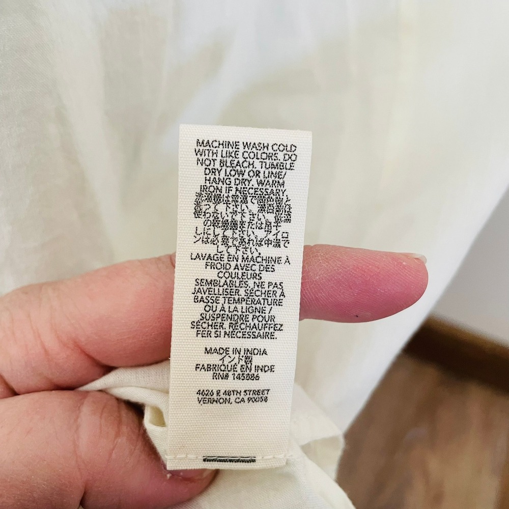 THE GREAT. Cotton Semi-Sheer Maxi Slip 0 Dress Lightweight Cream Sexy Fairy $425 - Picture 8 of 10